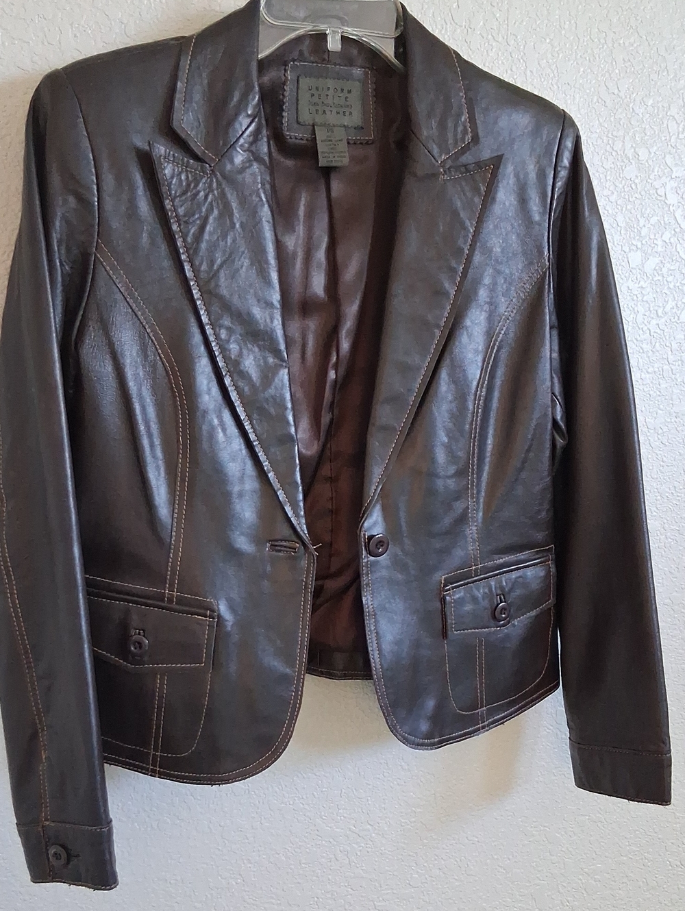 Genuine Leather Blazer Jacket